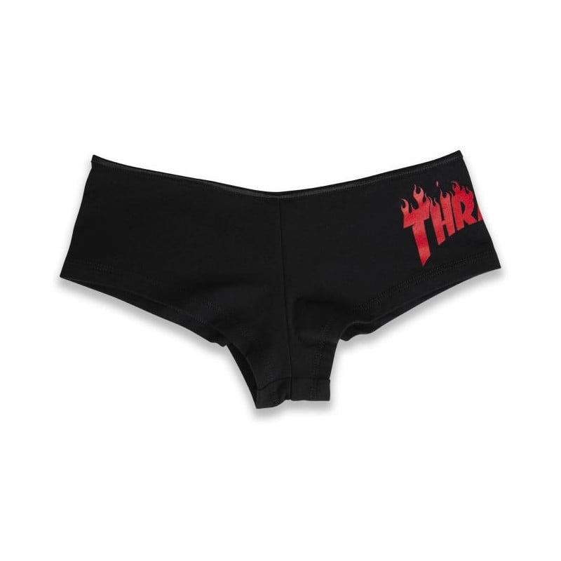 Thrasher Flame Logo Girls Hot Shorts Black