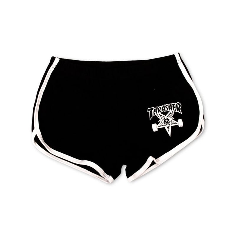 Thrasher Skategoat Girls Night Shorts Black/White