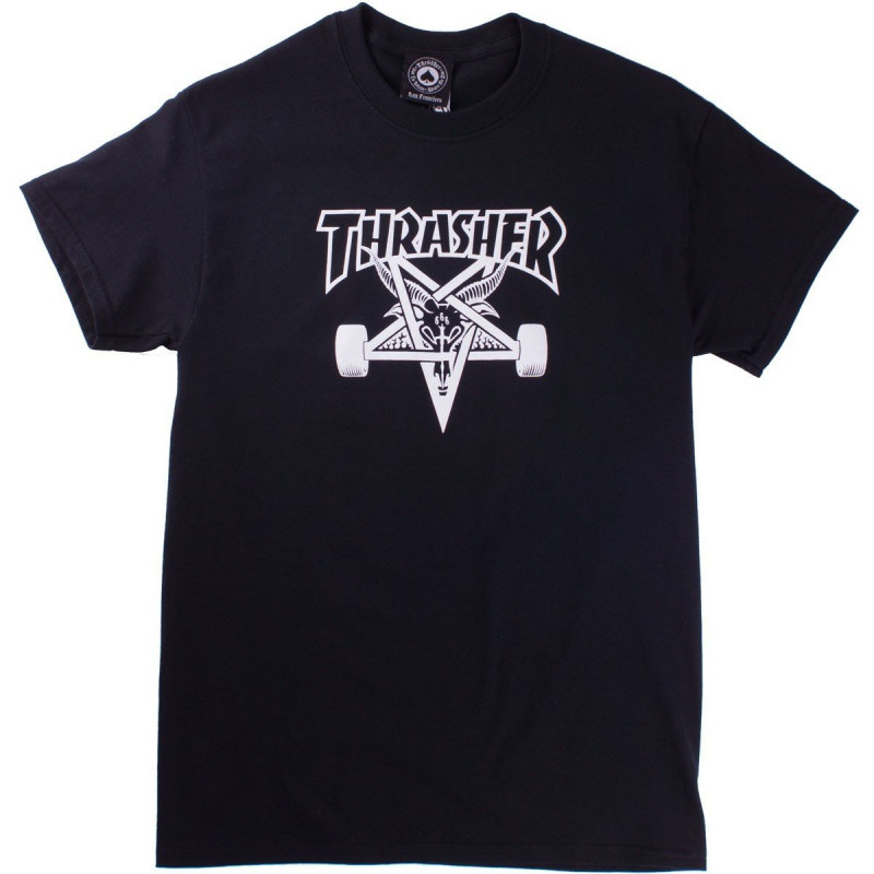 Buy Thrasher Skategoat T-Shirt at Sick Skateboard Shop Color Black Size L