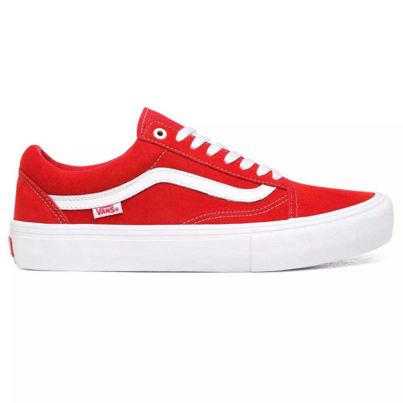 Vans Old Skool Pro (Suede) Red/White Chaussures