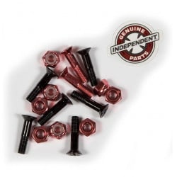 Independent Hardware 7/8" Black/Red Phillips Bolts
