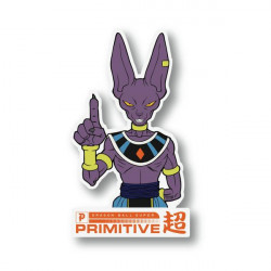 Primitive x Dragon Ball Super Beerus Classic Sticker Clear