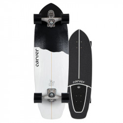 Carver 32.5" Black Tip Surfskate - Complete