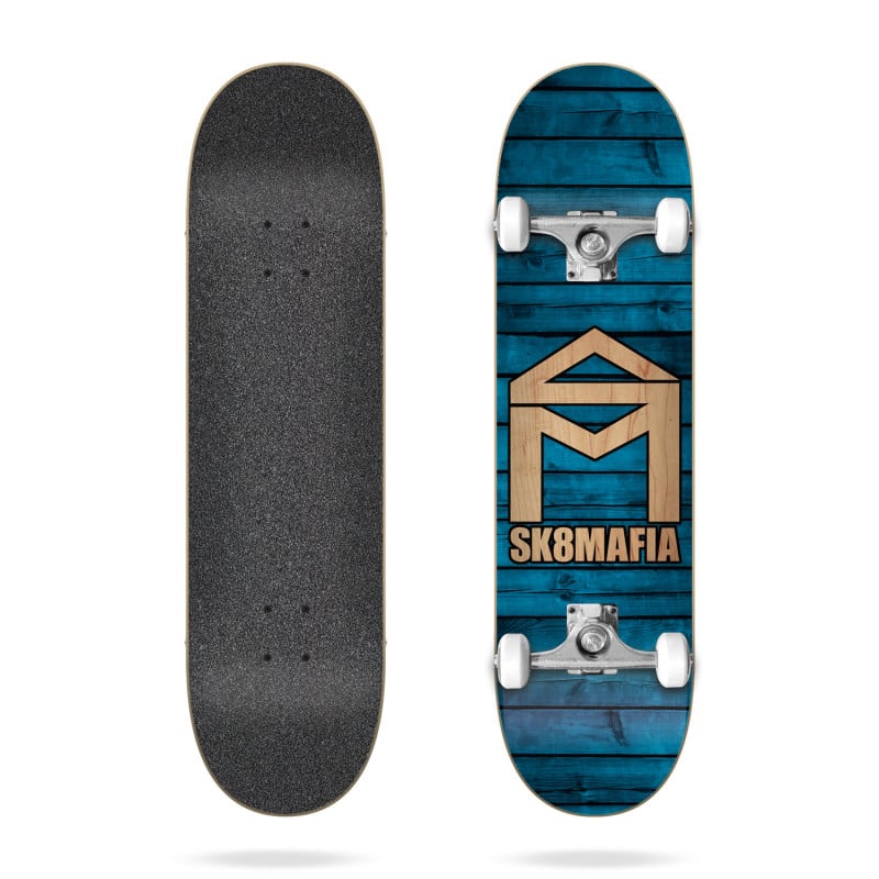 Buy Sk8mafia House Logo Wood Blue 7 87 Skateboard Complete At Europe S Sickest Skateboard Store