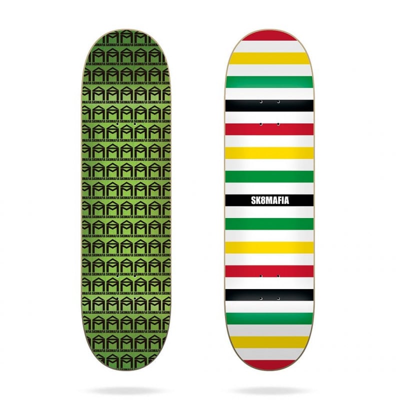 Sk8Mafia Basic Logo "Rasta" 8" 8.0" - Skateboard Deck Sk8Mafia Basic Logo "Rasta" 8" 8.0" - Skateboard Deck