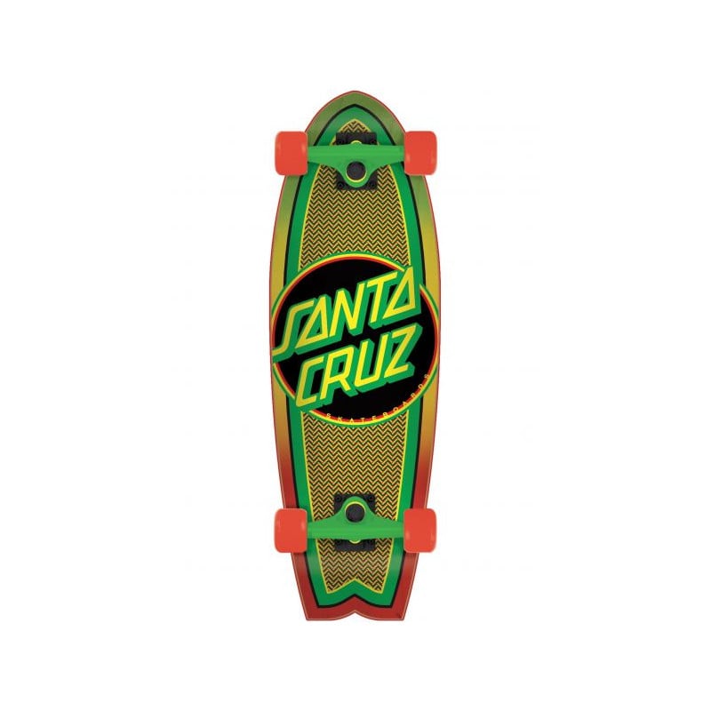 Santa Cruz Rasta Weave Dot 27.7" Longboard Complete