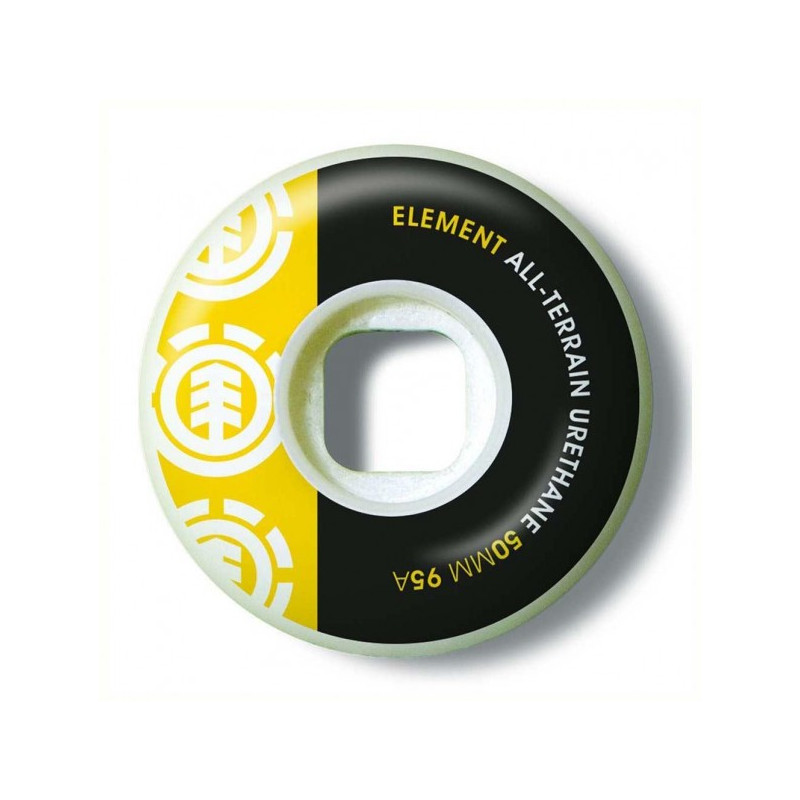 Element Section II 50mm Black/Yellow Skateboard Wheels