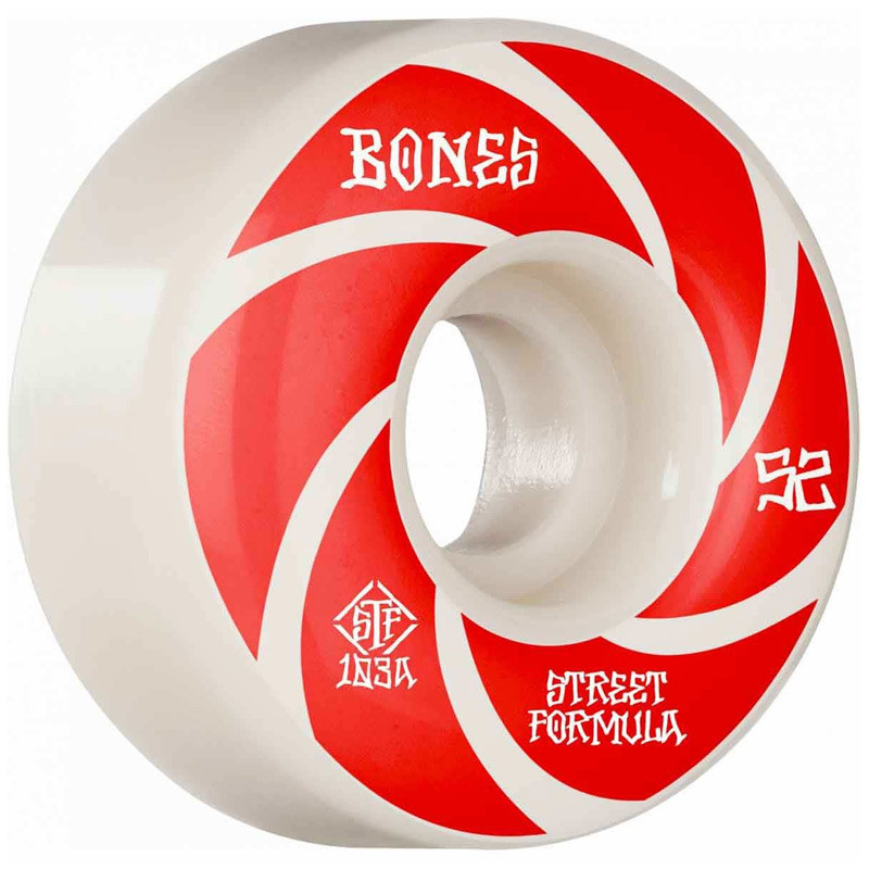 Bones STF Patterns Standard 103A 52mm White Skateboard Ruote