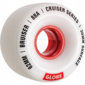Globe Bruiser White Red 62mm 88a - Cruiser Skateboard Ruote