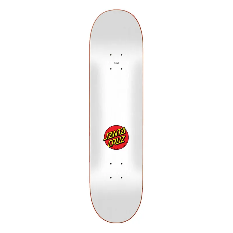 Santa Cruz Classic Dot White 8.0" Skateboard Deck