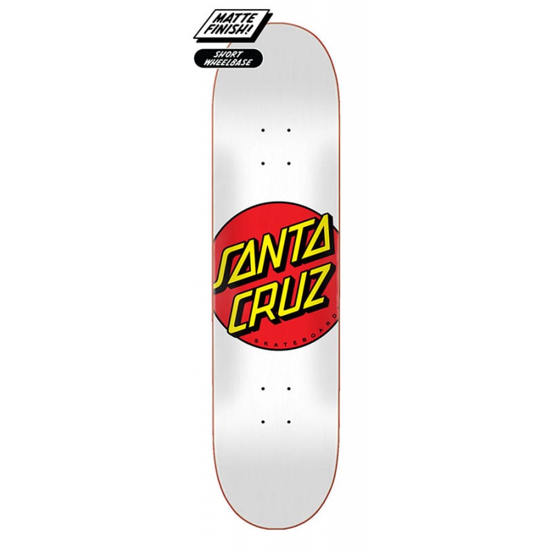 Santa Cruz Classic Dot White 8.0" Skateboard Deck