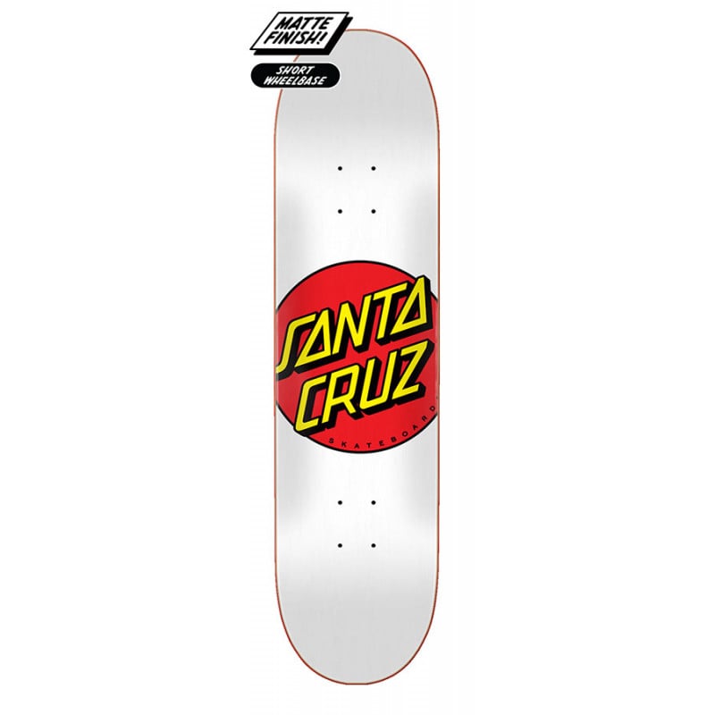 Santa Cruz Classic Dot White 8.0" Skateboard Deck Santa Cruz Classic Dot White 8.0" Skateboard Deck