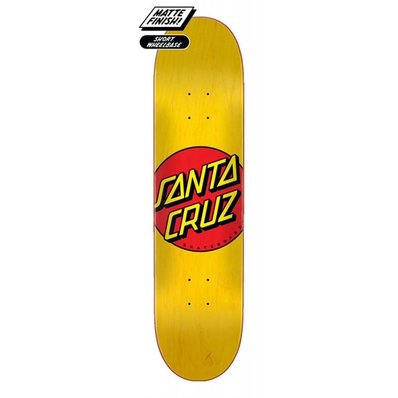 Santa Cruz Classic Dot Yellow 7.75" - Skateboard Deck