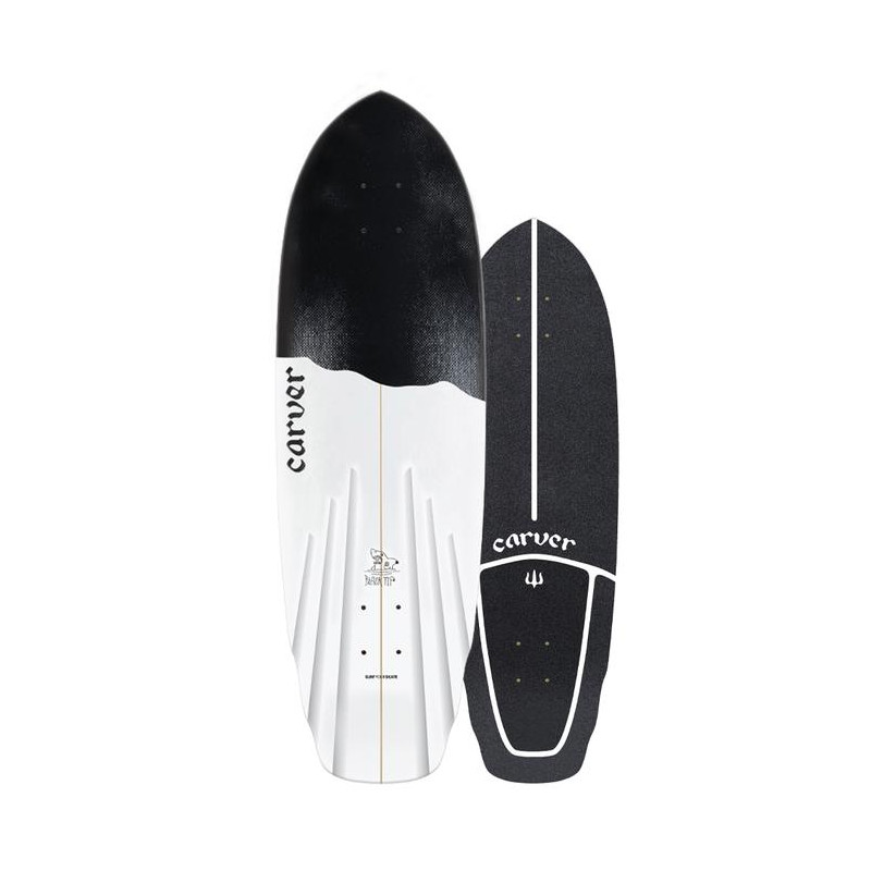 Carver 32.5" Black Tip Surfskate Deck