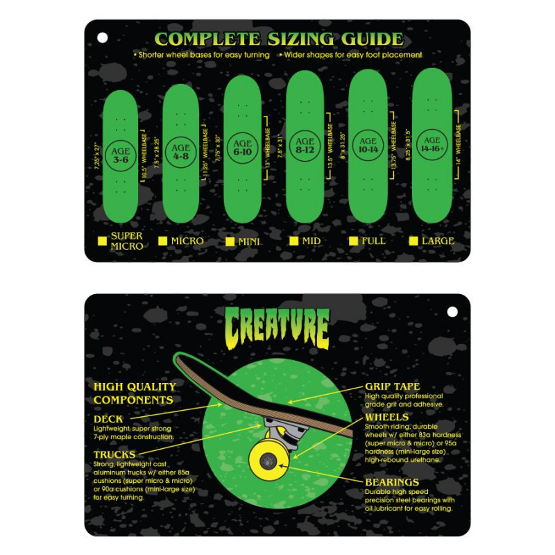 Creature Logo Outline Large 8.25" Skateboard Complete