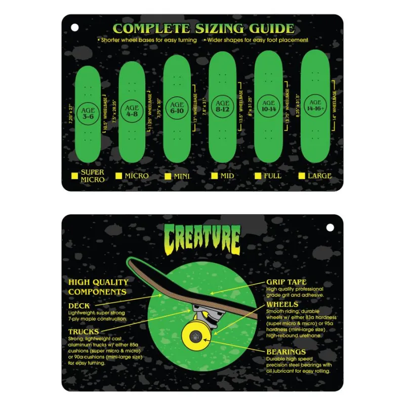 Creature Logo Outline Large 8.25" Skateboard Complete