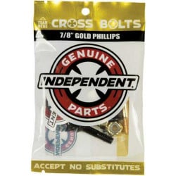 Independent Hardware 7/8" Black/Gold Phillips Bolts