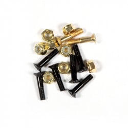 Independent Hardware 7/8" Black/Gold Phillips Bolts