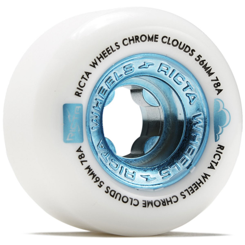 Ricta Chrome Clouds 56mm 78a White Skateboard Rollen