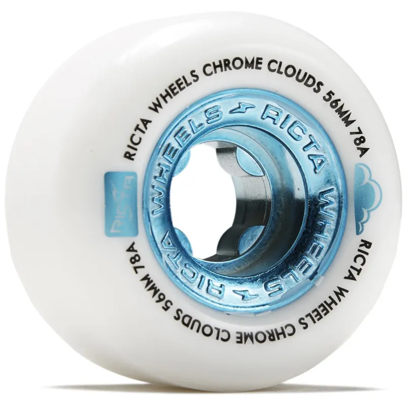 Ricta Chrome Clouds 56mm 78a White Skateboard Roues