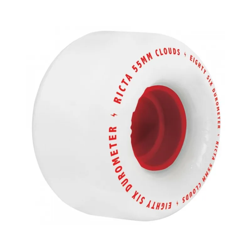 Ricta Cored Clouds 53mm 86a White Skateboard Ruote