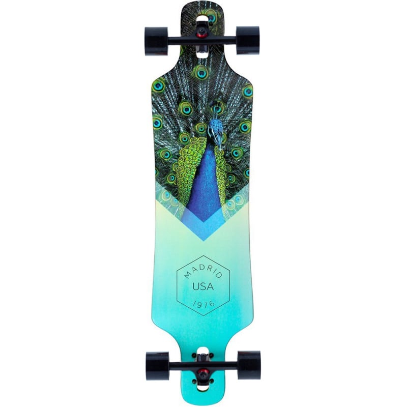 Madrid Spade 39" Peafowl Longboard Complete