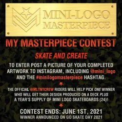 Mini Logo Masterpiece Portrait Shape 242 8.0" Skateboard Deck