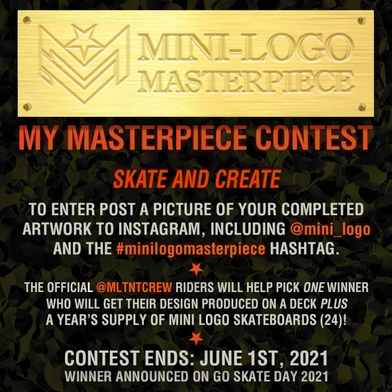 Mini Logo Masterpiece Portrait Shape 242 8.0" Skateboard Deck