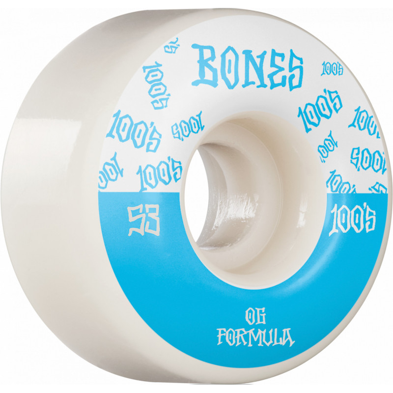 Bones 100's 13 V3 Wide White 53mm Skateboard Ruedas