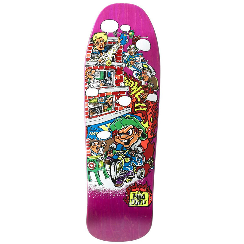 New Deal Howell Tricycle Kid Screen Printed Pink 9.625" - Skateboard Deck New Deal Howell Tricycle Kid Screen Printed Pink 9.625" - Skateboard Deck