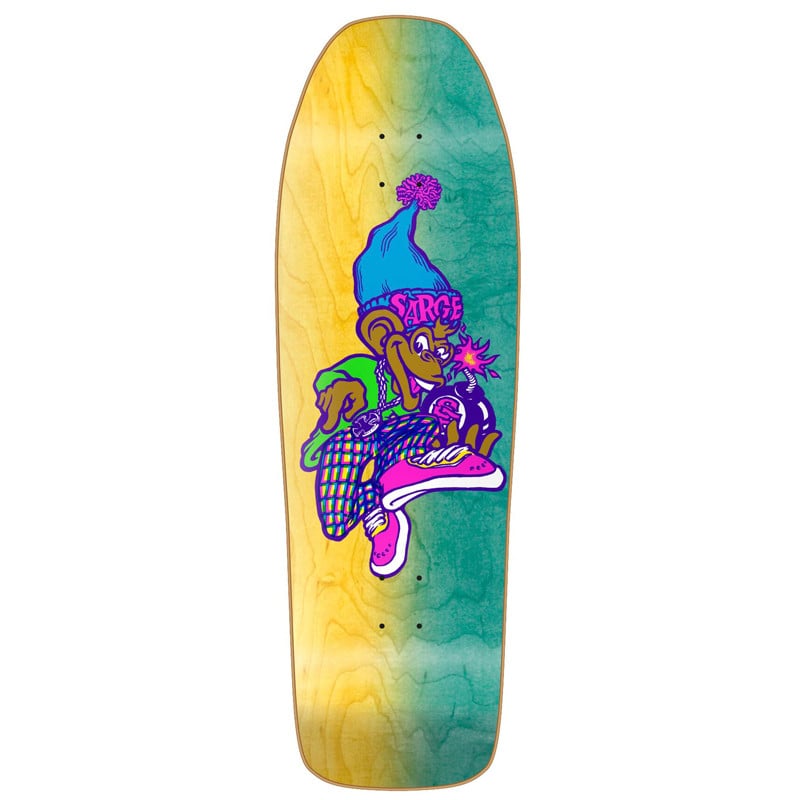 New Deal Sargent Monkey Bomber Neon Heat Transfer Neon 9.625" - Skateboard Deck New Deal Sargent Monkey Bomber Neon Heat Transfer Neon 9.625" - Skateboard Deck