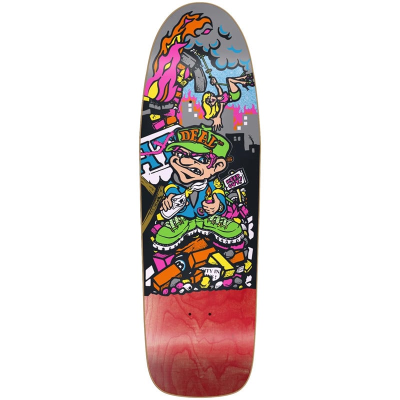 New Deal Howell Molotov Kid Heat Transfer Red 9.875" - Skateboard Deck New Deal Howell Molotov Kid Heat Transfer Red 9.875" - Skateboard Deck