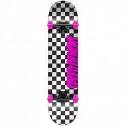 Speed Demons Checkers Black/Pink 7.75" Skateboard Complete