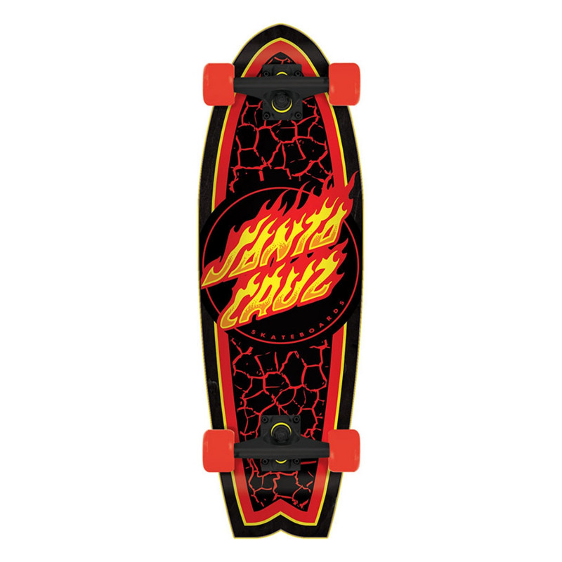 Santa Cruz Flame Dot Shark 28" - Longboard Cruiser Complete Santa Cruz Flame Dot Shark 28" - Longboard Cruiser Complete
