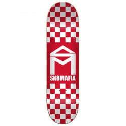 Sk8Mafia House Logo Checker Red 8.25" Skateboard Deck