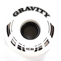 Gravity White 70mm Longboard Wheels