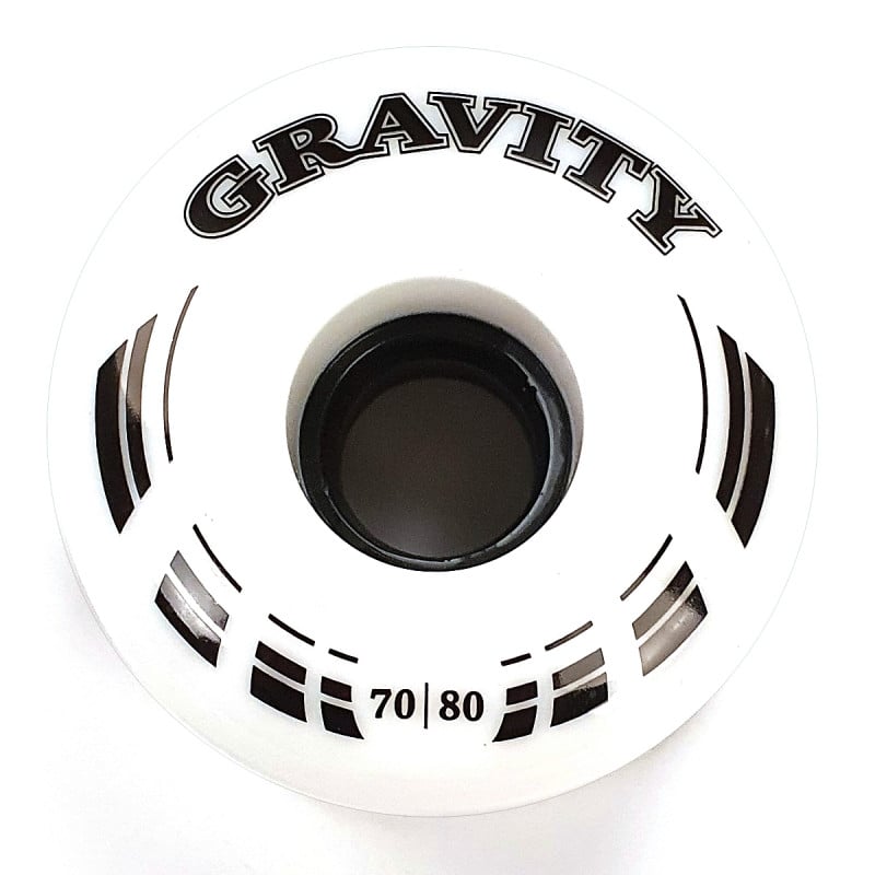 herberg draadloze handig Gravity White 70mm Longboard Wielen kopen bij Sickboards de Longboard winkel