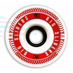 Cuei Big Sliders 70mm 78A White Red Wheels