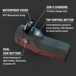 Shredlights SL-1000 Single Pack With Adjustable Helm Mount