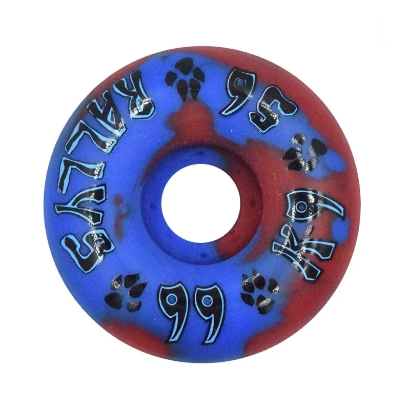 Dogtown K-9 Rallys Red / Blue Swirl 56mm 99a Skateboard Ruote