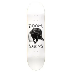 Doom Sayers Riot Helmet White 8.25" Skateboard Deck