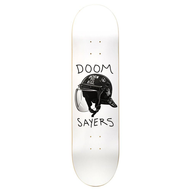 Doom Sayers Riot Casco White 8.25" Skateboard Deck
