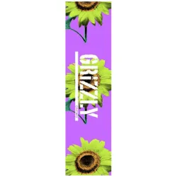 Grizzly Bloom Stamp Purple 9.0" Sheet  - Skateboard Griptape