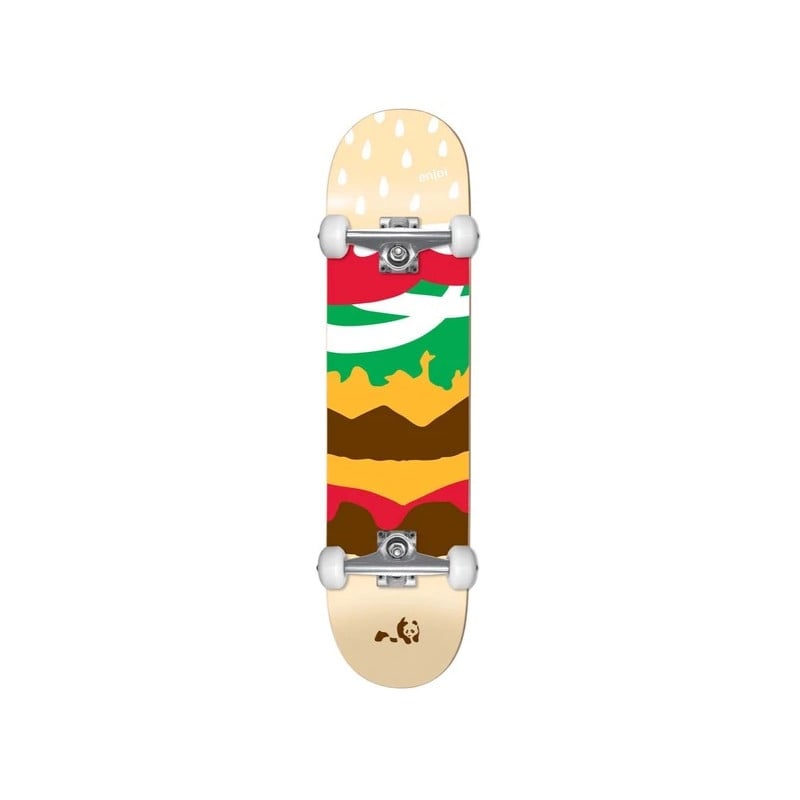 Enjoi Burger Time Youth First Push 4 Multi 7.375" Skateboard Complete Enjoi Burger Time Youth First Push 4 Multi 7.375" Skateboard Complete