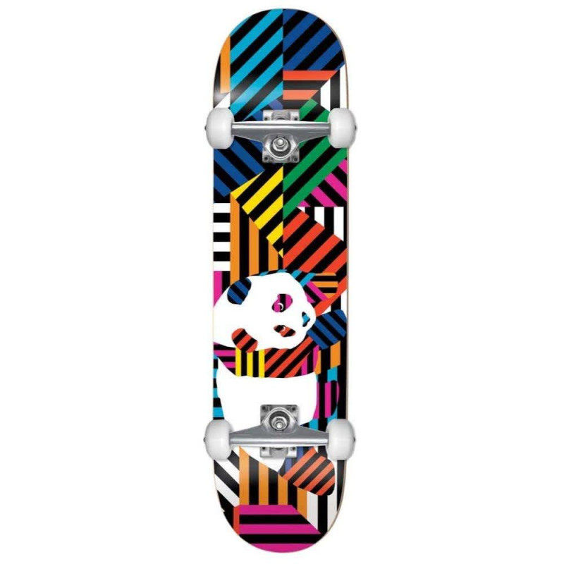 Enjoi Panda Stripes Resin w/Soft Ruote 8 Multi 7.75" Skateboard Complete