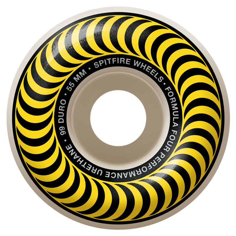 Spitfire Formula Four Classic Yellow 55mm 99DU Skateboard Wielen Spitfire Formula Four Classic Yellow 55mm 99DU Skateboard Wielen