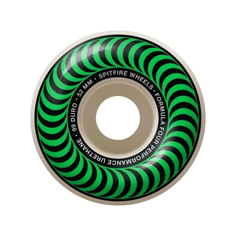 Spitfire Formula Four Classic Green 52mm 99DU Skateboard Rollen Spitfire Formula Four Classic Green 52mm 99DU Skateboard Rollen