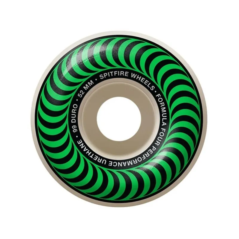 Spitfire Formula Four Classic Green 52mm 99DU Skateboard Wheels