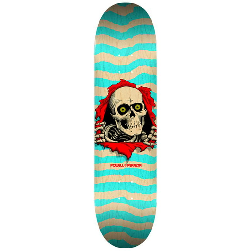 Powell-Peralta Ripper Shape 242 Natural/Turquoise 8.0 Skateboard Deck