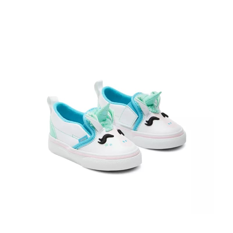 ايس كريم لذيذ Vans Slip-On V Unicorn Toddler Shoes Color BLUE ATOLL/IRIDESCENT Shoes Size  Men US 7 ايس كريم لذيذ